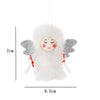 1 Pair Christmas Decorations Plush Dolls Boys And Girls Small Pendant(White)