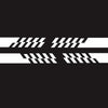 2 PCS/Set D-487 Stripe Pattern Car Modified Decorative Sticker(White)