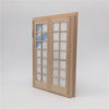 2 PCS 1:12 Dollhouse DIY Mini Door and Window Material Simple 28 Grids Double Ppen Door