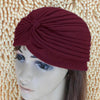 Holiday Stretchy Turban Head Wrap Band Sleep Hat Ear Cap(Wine red)