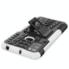 For Alcatel 3L (2021) Tire Texture Shockproof TPU+PC Protective Case with Holder(White)