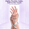 JOYROOM S-AL012A14 Multi-Color Series 2.4A USB to 8 Pin Fast Charging Data Cable, Length:1.2m(White)
