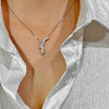 Ladies Light Luxury Bowknot Necklace Clavicle Chain, Specification:XL1683