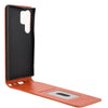 For Samsung Galaxy S24 Ultra 5G Magnetic Vertical Flip Leather Phone Case(Brown)