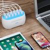 830 180W 30 USB Ports Multifunction Smart Charger Station AC100-240V, US Plug (White)