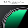 K&F CONCEPT KF01.2003  82mm Nano-X PRO Series ND2-ND32+CPL Filter HD Ultra-Thin Copper Frame 36-Layer Coating Anti-Reflection Green Film