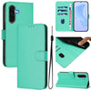 For Samsung Galaxy A56 5G Skin Feel Solid Color Leather Phone Case with Lanyard(Green)