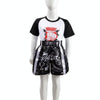 ZhuoAo Boxing Costumes Kids Sparring Fighting Shorts Muay Thai Free Fighting Tights Set, Style: Trophy Cup Black(L)