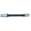 IVON CA90 2.4A USB to 8 Pin Portable Data Cable with Ring, Length: 14.5cm(Dark Gray)