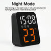 Simple Temperature Display Clock Three Alarm Clock Porch Wall Clock(Green Light)
