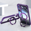 For Samsung Galaxy A16 5G 360 Holder MagSafe Acrylic Hybrid TPU Phone Case(Purple)