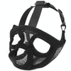 Bulldog Muzzle, Breathable Tongue Out Design, Black, Size L