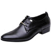 Men Business Dress Shoes Pointed Toe Men Shoes, Size:46(Black)
