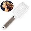 Hair Scalp Massage Comb Hairbrush Bristle Nylon Women Curly Detangle Hair Brush for Salon Hairdressing Styling Tool(White)