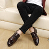 Flat Shoes Breathable Men Business Dress Shoes, Size:40(Brown)