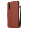 For Samsung Galaxy A26 5G 3-Card Slots Multifunctional Leather Phone Case(Brown)