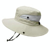 9002 Summer Women Outdoor Sun Hats Fisherman Hat With Ponytail Hole(Monochrome Adult Beige)