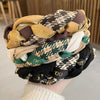 Ribbon Woven Letter Pattern Elegant Retro Non-Slip Headband(Green)