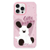 For iPhone 15 Pro Max Skin Feeling Jelly TPU Hybrid PC Phone Case(Puppy Pillow Pink)
