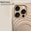 For iPhone 13 Wave Texture Liquid Silicone Titanium MagSafe Phone Case(Gold)