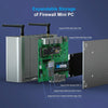 HYSTOU P09B-J4125-4L 8GB DDR4+128GB SSD Industrial Computer Soft Route From 2.5G Multi -Network HTPC Server Mini Console(With US Adapter)