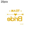 20 PCS Waterproof Bachelor Party Hot Stamping Wedding Bridal Tattoo Stickers(VC-207)