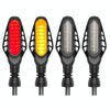 4 PCS Modified Motorcycle 16LEDs Brake Turn Tail Light, Transparent Shell(Red Light + Yellow Light)