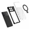 For Redmi K70 5G Grating Holder Shockproof Phone Case(Transparent)