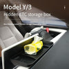 For Tesla Model Y / 3 Car Tissue Box Central Control Screen Hidden ETC Storage Box (Black)
