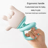 Baby Rattle Teether Soothing Teething Stick Anti-Eating Silicone Toy, Color: Yeah Gesture Cyan