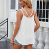Women Tank Tops Summer Sleeveless Spaghetti Straps Camisole Top, Size: XXL(White)