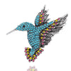 Inlaid Bee Bird Brooch Personality Clothing Pins Scarf Buckle(Blue Diamond)