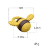 Bee Shaped Teether Teething Stick Baby Anti-Snacking Toys, Color: Yellow Brown No Silk Print