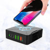 PD-75 Desktop PD Type-C USB QC 3.0 Fast Mobile Phone Charging Station Multifunctional Wireless Charger(UK Plug)