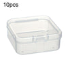 10pcs Square Plastic Transparent Storage Box With Lid Dustproof Earring Ring Jewelry Storage Box, Size: 4.3x4.3x2cm