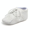 D0772 Cotton Uppers Semi-Rubber Soles Non-Slip Baby Walking Shoes, Size: 13cm(White)