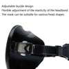 WAVE Panoramic Wide Field Of Vision Diving Goggles Anti-Fog And Waterproof Snorkeling Tempered Glass Mask, Size: One Size(Black)