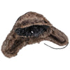 Autumn Winter Imitation Leather Outdoor Ride Hat Ear Protection Pilot Hat, Size: L About 54-58cm(Black)