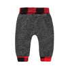 Hoodies Toddler Plaid Hooded Tops Long Pants Kids Set, Kid Size:110cm(Dark Grey)