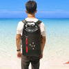 25L Waterproof Backpack Waterproof Bucket Bag With Reflective Strip(Blue)