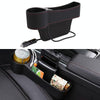 Car Multi-functional Driver Seat Console PU Leather Box Cigarette Lighter Charging Pocket Cup Holder Seat Gap Side Storage Box(Black)