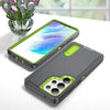 For Samsung Galaxy S25 Ultra 5G Rugged PC Hybrid Silicone Phone Case with Holder(Grey+Fresh Green)