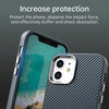 For iPhone 12 Carbon Fiber Series IMD Phone Case(Blue)