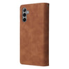 For Samsung Galaxy S25+ 5G Multifunctional Frosted Zipper Wallet Leather Phone Case(Brown)