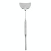 Stainless Steel Rotating Extension Eyelash Inspection Mirror, Style: Crescent (Silver)