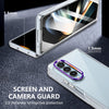 For Samsung Galaxy Z Fold4 lce Folding Series Integrated Clear PC Phone Case(Purple)