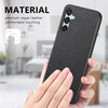 For Samsung Galaxy A55 5G Twill Fabric Leather Skin Back Phone Case(Black)