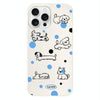 For iPhone 15 Pro Max Skin Feeling Jelly TPU Hybrid PC Phone Case(Polka Dot Puppy White)