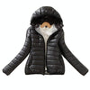 Warm Winter Parka Jacket Ladies Women Slim Short Coat, Size:XXL(Black)
