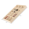Suede Jewelry Storage Tray Necklace Pendant Bracelet Bangle Display Case, Size: Three-use Tray(Beige)